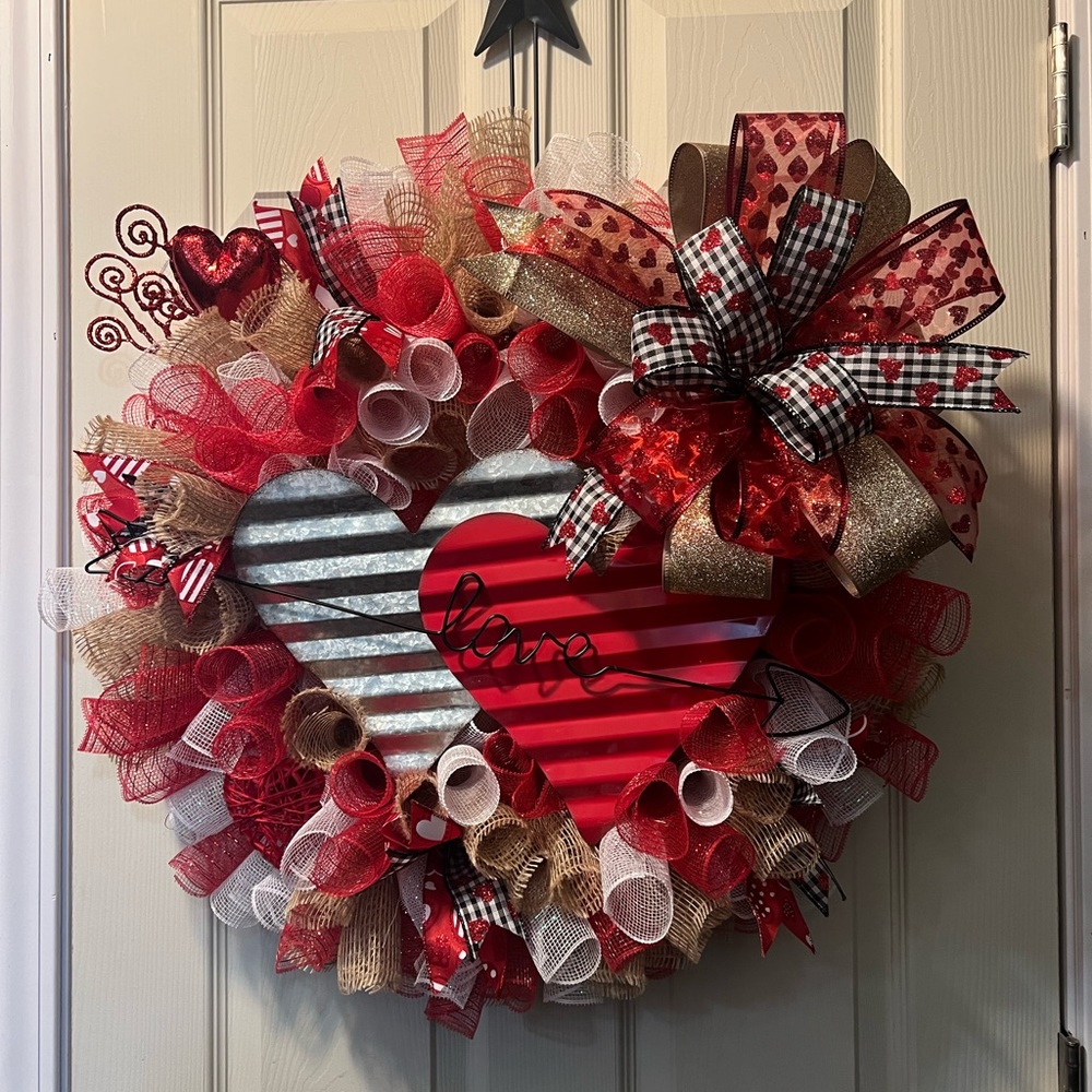 Handmade Valentine’s Day Wreath